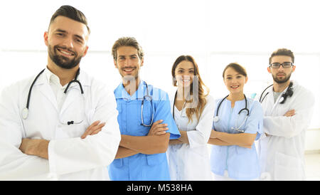 Portrait of medical center team, Stock Photo
