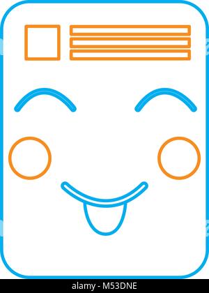 document happy  emoji icon image  Stock Vector