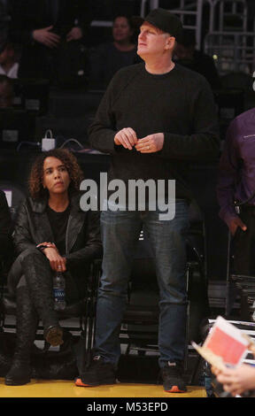 Michael Rapaport and Kebe Dunn at the Los Angeles Lakers ...