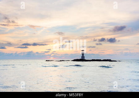 Lighthouse on Khao Lak beach, Khao Lak National Park, Thailand Stock Photo