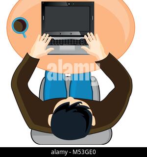 Man for computer Stock Vector