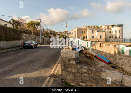 Coliemore Harbour is located in Dalkey (south Dublin). Furthermore, in the Middle Ages, Coliemore was the main harbour for Dublin City. Stock Photo