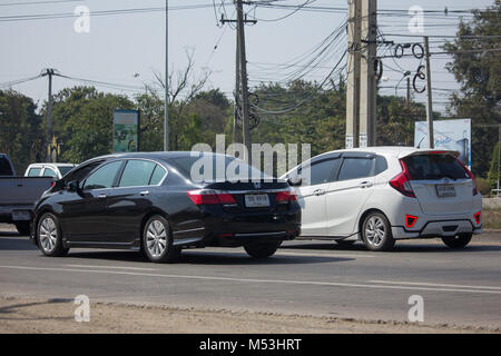 CHIANG MAI, THAILAND -JANUARY 16 2018:   Private car Honda accord. On road no.1001 8 km from Chiangmai Business Area. Stock Photo