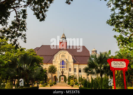 Phetchaburi, Thailand - March 19, 2015: Beautiful Landscape and Architecture of Phra Ramratchaniwet Palace (Wang Ban Peun), former the king Rama 5 pal Stock Photo