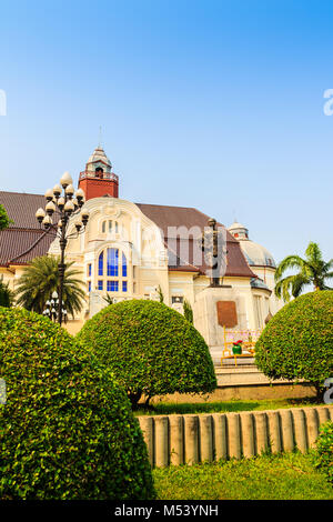 Phetchaburi, Thailand - March 19, 2015: Beautiful Landscape and Architecture of Phra Ramratchaniwet Palace (Wang Ban Peun), former the king Rama 5 pal Stock Photo