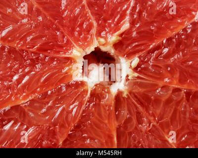 cut fruit of red grapefruit close-up Stock Photo