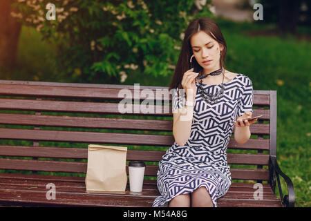 beautiful girl on the street Stock Photo