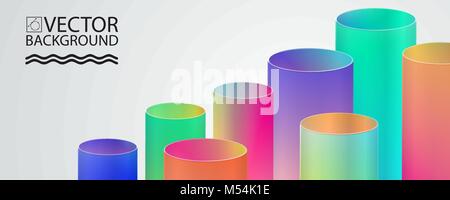 Abstract digital hologram style geometric trendy background. With place for your message. Business or tech presentation Stock Vector