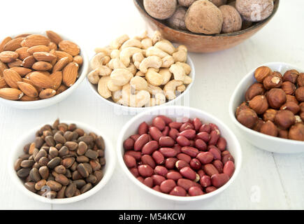 assorted nuts Stock Photo