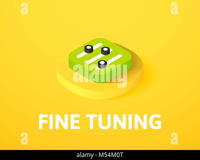 Fine tuning isometric icon, isolated on color background Stock Vector