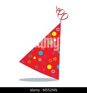 birthday hat confetti pattern Stock Vector