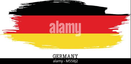 Germany flag vector grunge paint stroke   Stock Vector
