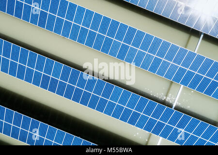 solar panel on the surface of water Stock Photo