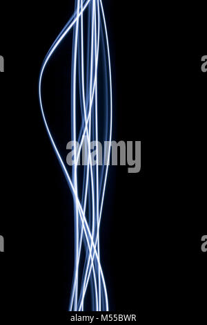 black background with some light streaks Stock Photo