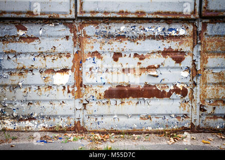 Old rusty metal wall background Stock Photo