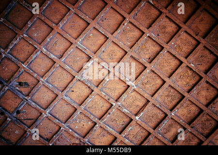 Old wooden plank door texture background Stock Photo