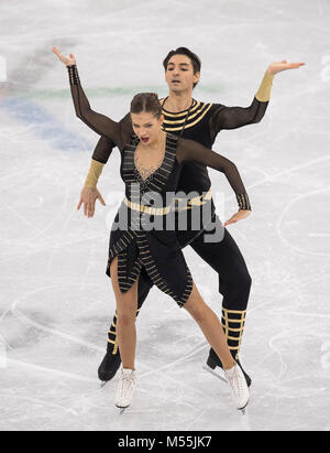 Pyeongchang, South Korea.Alisa AGAFONOVA/Alper UCAR, TUR, Aktion, Eiskunstlaufen, Eistanzen, Eistanz, Kuer der Paare, Figure Skating, Ice Dance Free Dance, Gangneung Ice Arena am 20.02.2018 Olympische Winterspiele 2018, vom 09.02. - 25.02.2018 in PyeongChang/ Suedkorea. |usage worldwide Credit: dpa picture alliance/Alamy Live News Stock Photo