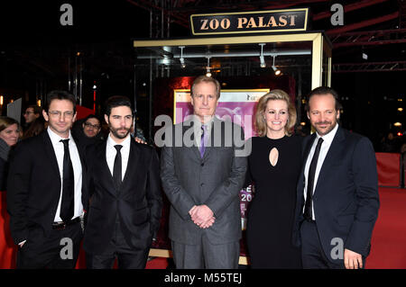 Berlin, Germany. 20th Feb, 2018. Dan Futterman, Tahar Rahim, Jeff Daniels, guest and Peter Sarsgaard attending the 'The Looming Tower' premiere during the 68th Berlin International Film Festival / Berlinale 2018 at Zoo Palast on February 20, 2018 in Berlin, Germany. Credit: Geisler-Fotopress/Alamy Live News Stock Photo