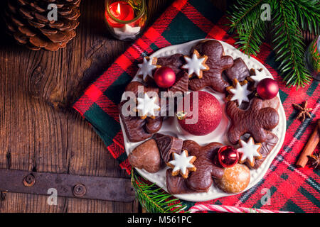 fresh and tasty Christmas gingerbread Stock Photo