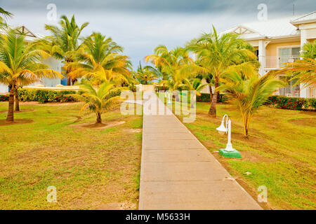 Houses on the beach in Varadero Cuba Stock Photo