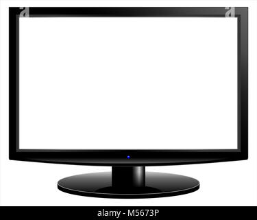 White blank HD tv screen Stock Photo