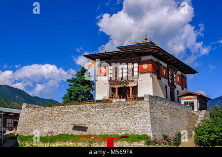 Landmark of Thimphu, Dechen Phodrang Monastery Stock Photo