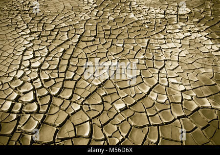 Cracked soil of desert Stock Photo