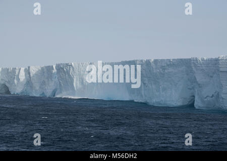 Antarctica. Tabular Iceberg, C28B, location 60Â° 51' 03' S 51Â° 33' 00' W Stock Photo