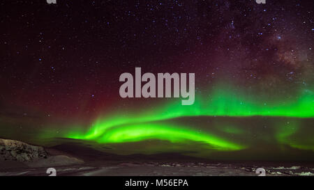 Aurora australia in the skies above Antarctica Stock Photo