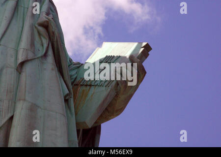 Liberty holding July 4 tabula ansata Stock Photo