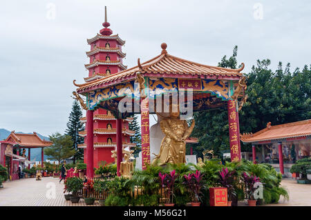 Hong Kong January 29, 2016: Ten Thousand Buddhas Monastery in Hong Kong Stock Photo