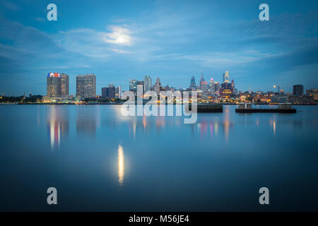 early morning sunrise over city of philadelphia PA Stock Photo