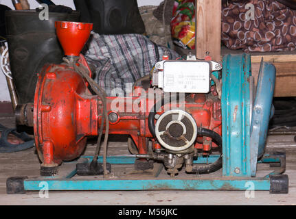 The vintage metal motor. Stock Photo