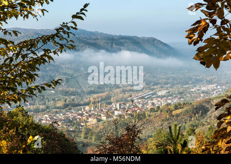 Village of Varzi in Oltrepò pavese, province of Pavia, Lombardy, northern Italy Stock Photo
