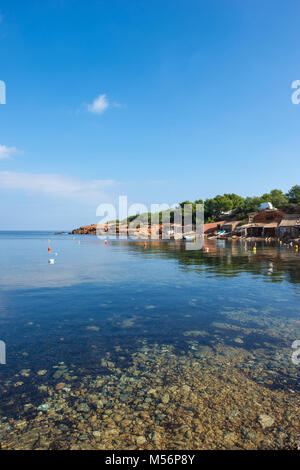 Cala pou des lleo in ibiza with a blue sky, Spain Stock Photo