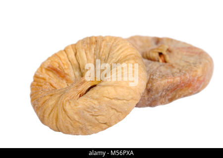 Dried figs isolated on white closeup Stock Photo