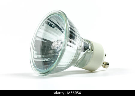Halogen GU10 light bulb isolated on white background Stock Photo