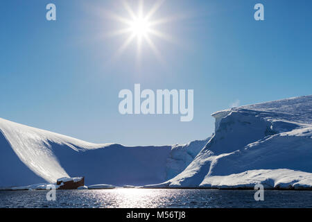 Norweigan whaling shipwreck; Gouvenoren; Enterprise Island; Antarctica Stock Photo