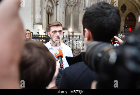 Tom Evans, the father of 21-month-old Alfie Evans, outside the High Court in London after a judge ruled that doctors can stop providing life-support treatment to him against the parents wishes. Stock Photo