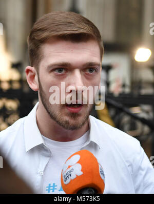 Tom Evans, the father of 21-month-old Alfie Evans, outside the High Court in London after a judge ruled that doctors can stop providing life-support treatment to him against the parents wishes. Stock Photo