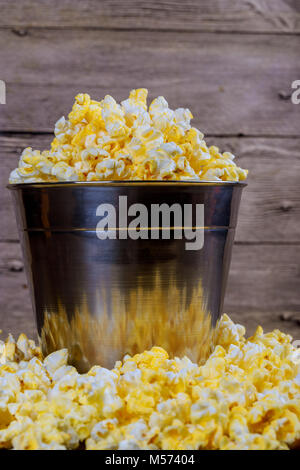 close up view of popcorn in bowls Stock Photo