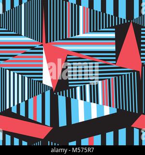 Seamless beautiful geometric pattern of different shapes Stock Vector