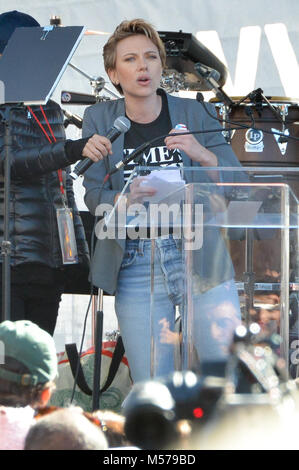 Scarlett Johansson speaks at The Women's March Featuring: Scarlett