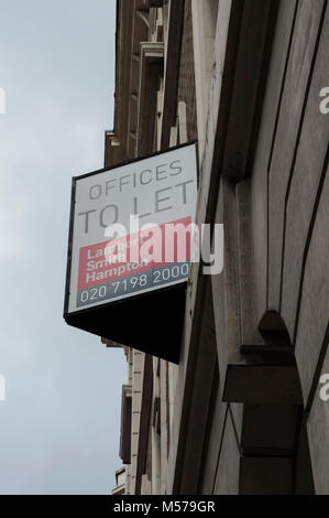 Commercial offices to rent in central London, England Stock Photo