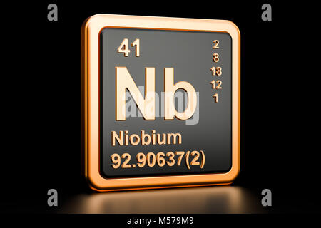 Niobium chemical element periodic table science symbol Stock Photo ...