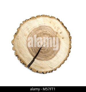 Round wooden cut board Stock Photo