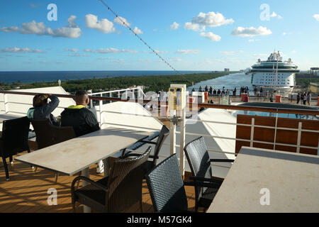 On cruise ship Niew Amsterdam, Fort Lauderdale, Florida Stock Photo