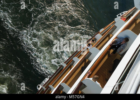 On cruise ship Niew Amsterdam, Caribbean and Florida Stock Photo