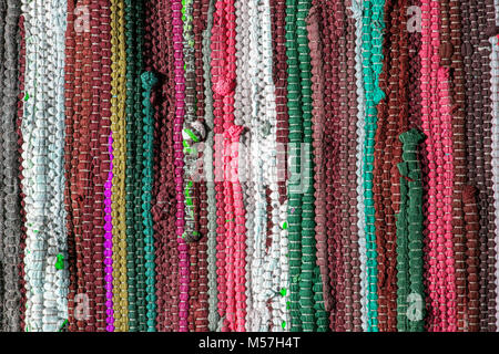Multicolored rug texture pattern as abstract background. Stock Photo