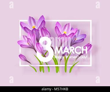 Happy womens day greeting card Stock Vector